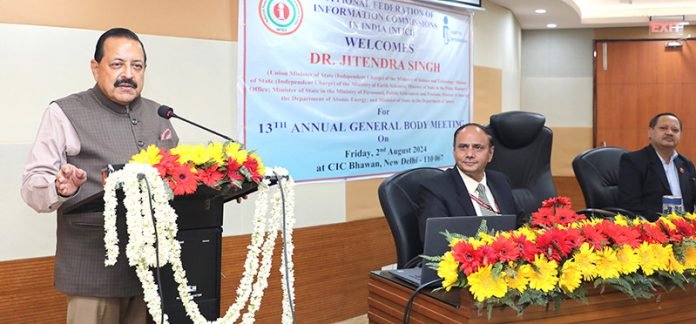 Dr. Jitendra Singh Addresses 13th Annual Meeting of National Federation of Information Commissions of India