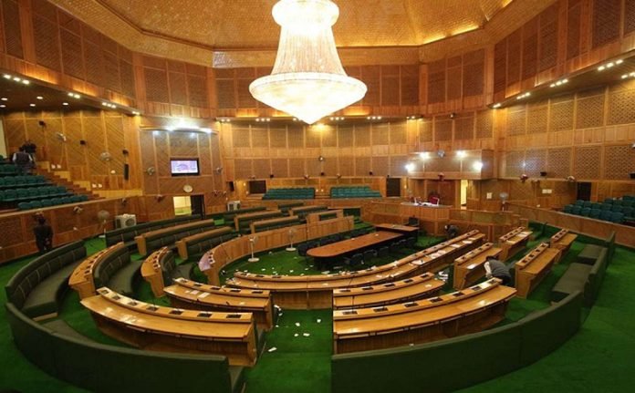 Jammu and Kashmir Legislative Assembly discussing resolutions