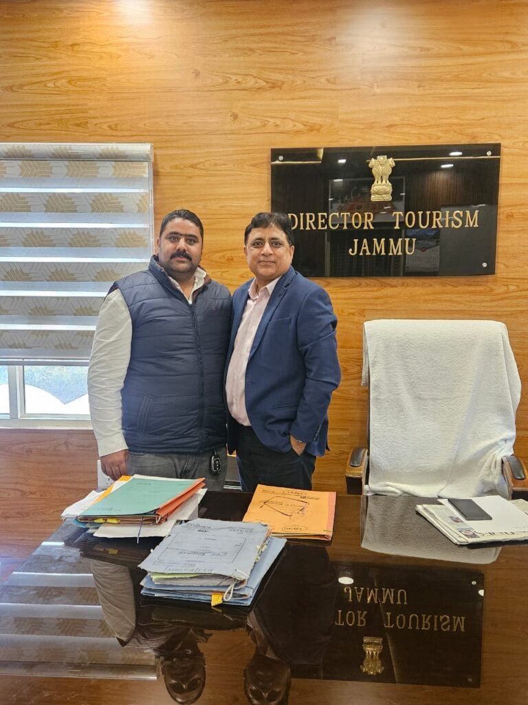 Ex-Councillor Shahrukh Bhatti Calls for Tourism Boost in Batote During Meeting with Director Tourism Jammu
