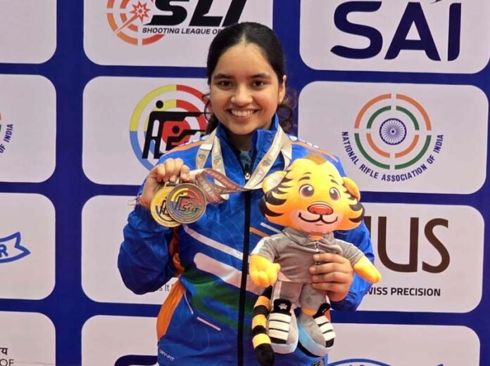 Aneesha Sharma Wins Team Gold and Individual Bronze at Asian Shooting Championship 2026, Creates J&K History