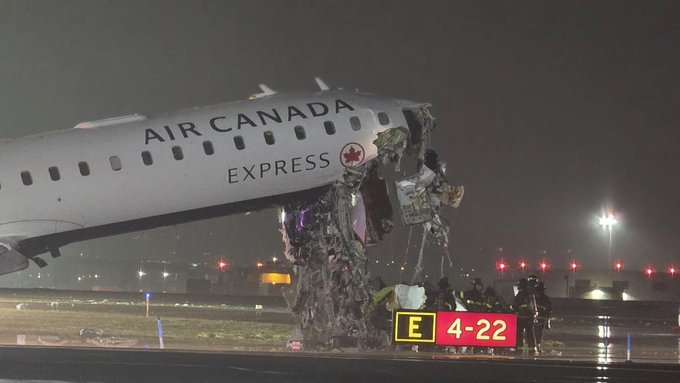 Air Canada Express Plane Collides With Ground Vehicle At New York’s La Guardia Airport
