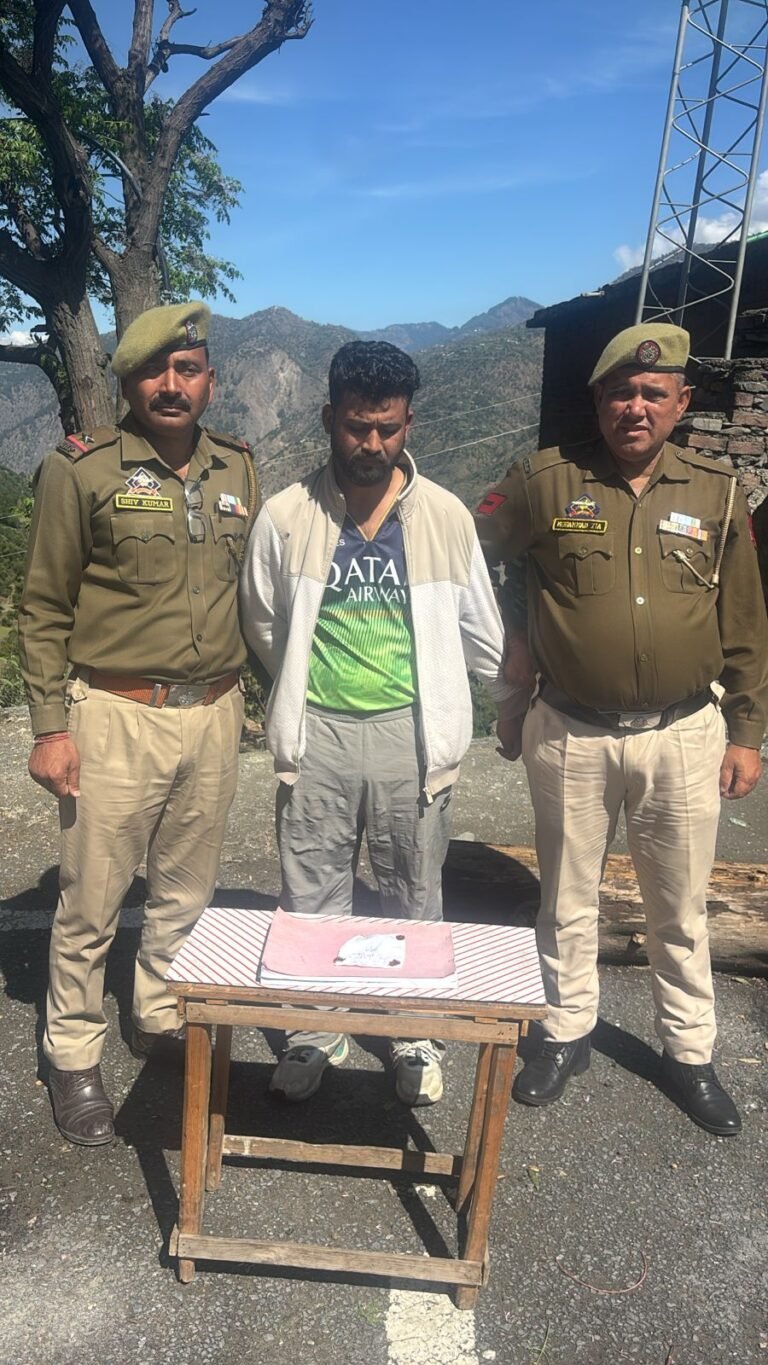 DODA POLICE APPREHENDS DRUG PEDDLER; 07 GRAMS HEROIN-LIKE SUBSTANCE RECOVERED AT BAGGAR NAKA
